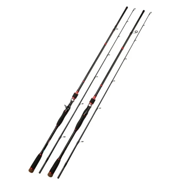 Fishing Rod Set 1 8m 2 Section Spinning Rod Carbon Fiber with Spinning Fishing Reel Doublue Handle 5 0 1 Gear Ratio with Line Lure