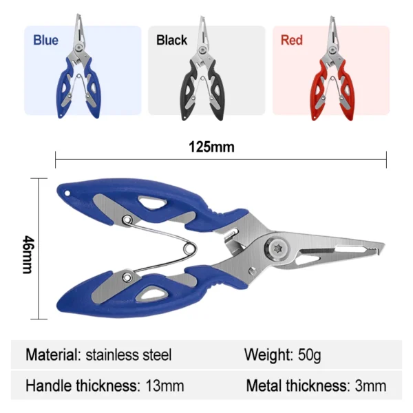 Curved Mouth Fishing Pliers Stainless Steel Road Pliers Multifunctional Strong Horse Fishing Line Scissors Hook Pliers