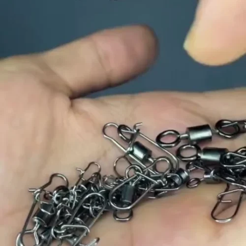 Stainless Steel Fishhook Swivel Ball Bearing Barrel Snap Sea Fishing Equipment 100pcs Box