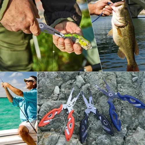 Curved Mouth Fishing Pliers Stainless Steel Road Pliers Multifunctional Strong Horse Fishing Line Scissors Hook Pliers