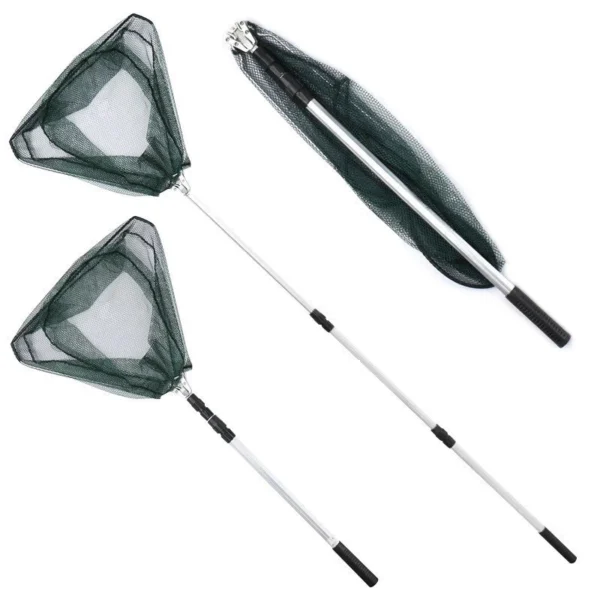 Retractable Fishing Net Telescoping Foldable Landing Net Pole Folding Landing Net For Fly Fishing Catching Net